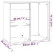 Cosmetic Cabinet White 80x40x75 cm Engineered Wood
