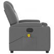 Massage Recliner Chair Dark Grey Fabric
