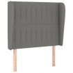 Headboard with Ears Dark Grey 83x23x118/128 cm Fabric