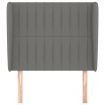 Headboard with Ears Dark Grey 83x23x118/128 cm Fabric