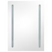 LED Bathroom Mirror Cabinet White and Oak 50x13x70 cm