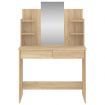 Dressing Table with Mirror Sonoma Oak 96x39x142 cm