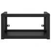 Bathroom Washbasin Frame with Built-in Basin Black Iron