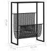 Magazine Rack Black 35x15x45 cm Steel