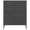 Chest of Drawers Anthracite 80x35x101.5 cm Steel