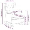 Armchair with Solid Rubber Wood Rocking Legs Dark Grey Fabric