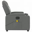 Massage Recliner Chair Dark Grey Fabric
