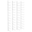 Wall Mounted Wine Rack for 24 Bottles 2 pcs White Iron