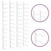 Wall Mounted Wine Rack for 24 Bottles 2 pcs White Iron