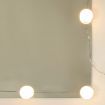 Dressing Table with LED Concrete Grey 74.5x40x141 cm