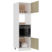 Microwave Cabinet Sonoma Oak 60x57x207 cm Engineered Wood