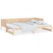 Pull-out Day Bed Solid Wood Pine 2x(92x187) cm Single Size