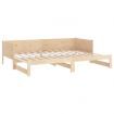 Pull-out Day Bed Solid Wood Pine 2x(92x187) cm Single Size