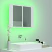 LED Bathroom Mirror Cabinet White 60x12x45 cm Acrylic