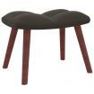 Rocking Chair with a Stool Dark Grey Velvet