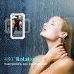 480 Degree Rotating Shower Phone Holder Waterproof Case with Touch Screen for 4 Inch to 7 Inch Cell Phone