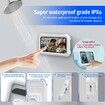 480 Degree Rotating Shower Phone Holder Waterproof Case with Touch Screen for 4 Inch to 7 Inch Cell Phone