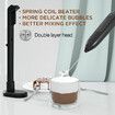 Portable Electric Milk Frother Coffee Blender  Rechargeable With Stand Mini Portable Cream Whipping Latte Handheld Milk Frother