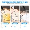 Milk Frother Handheld Rechargeable Foam Maker for Lattes,Electric 3 Whisks Drink Mixer for Bulletproof Coffee (White)