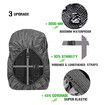 60L Waterproof Backpack Rain Cover, Upgraded Anti Slip Cross Buckle Straps, Four Strengthened Layers for Hiking Camping Traveling, Black