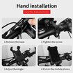 Bike Phone Mount Metal Motorcycle Handlebar Phone Holder Scooter Phone Clamp for 4.0 to 7.0 Inch Smartphone with 360 Degree Rotation Black