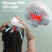 Electric Scalp Massager with LED Light, Waterproof Portable Portable Electric Head Massager with 4 Removable Massage Claws