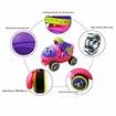 Adjustable Quad Roller Skates Shoes with Safe Lock Mode for Beginners (Blue)