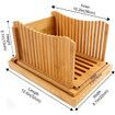 Bamboo Bread Slicer for Homemade Bread,foldable adjustable Slicing width with sturdy bamboo cutting board,cutting bagels or even slices of bread becomes easy