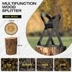 Firewood Splitter 3-in-1 Manual Log Horse Wood Splitting Cutter Holder Rack Oven Fireplace BBQ Camping Tool Outdoor Steel