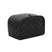 4 Slice Toaster Cover,Polyester Fabric Quilted Four Slice Toaster Appliance Dust-proof Cover For Kitchen Small Appliance Dust Cover and Fingerprint Protection (Black)