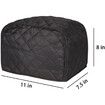 2 slice Toaster Cover,Polyester Fabric Quilted Two Slice Toaster Appliance Dust-proof Cover For Kitchen Small Appliance Dust Cover and Fingerprint Protection (Black)