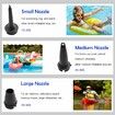 Electric Air Mattress Pump Rechargeable Portable Mini Inflator/Deflator Pumps for Camping,Inflatable Cushions,Swimming Ring Pool Toys,with 3 Nozzles