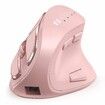 Ergonomic Mouse,Wireless Vertical Mouse,Rechargeable Optical Mice for Multi-Purpose Bluetooth USB Connection,Compatible With iOS Mac Windows Computers - Pink