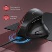 Ergonomic Mouse,Wireless Vertical Mouse,Rechargeable Optical Mice for Multi-Purpose Bluetooth USB Connection,Compatible With iOS Mac Windows Computers - Red