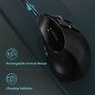 Ergonomic Mouse,Wireless Vertical Mouse,Rechargeable Optical Mice for Multi-Purpose Bluetooth USB Connection,Compatible With iOS Mac Windows Computers - Black