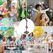 (Black)Musical Microphone with Stand Children Karaoke Mic Amplifying Music Bracket Singing Toy with Lights Pedal Flashing Singing Toys