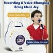 (Blue)Karaoke Machine for Kids, Portable Singing Machine Karaoke Toys with 2 Microphone,Party Favor Birthday Gifts for Toddlers Boys And Girls