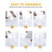 6pcs Shoe Storage Boxes Large Plastic Stackable Clear Containers Organiser Display Cases for Sneaker Clothes Bins with Lids