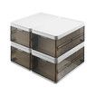 4pcs Storage Boxes Bins Plastic Stackable Clear Shoe Containers Wardrobe for Handbag Clothes Foldable Organiser with Lids Partitions