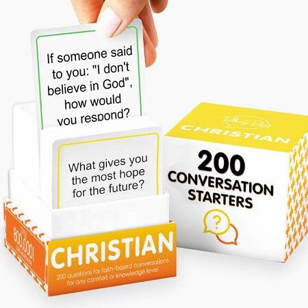 200 Conversation Cards  Christians Game Bible Study or Youth Groups Church Groups, Couples Game Night, Easter Gifts