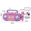 (Pink)Kids Karaoke Machine Sing Along Boom Box Speaker with Microphone, Toddler Microphones Toy for Singing Great Boys Girls Birthday Gift