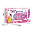 (Pink)Kids Karaoke Machine Sing Along Boom Box Speaker with Microphone, Toddler Microphones Toy for Singing Great Boys Girls Birthday Gift