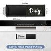 Dishwasher Magnet Clean Dirty Sign,Farmhouse Rustic Wood Design Black and White Non-Scratch/Easy to Read & Slide/Strong Magnet Clean Dirty Magnet for Dishwasher (Black)