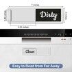 Dishwasher Magnet Clean Dirty Sign,Farmhouse Rustic Wood Design Black and White Non-Scratch/Easy to Read & Slide/Strong Magnet Clean Dirty Magnet for Dishwasher (Silver)