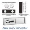 Dishwasher Magnet Clean Dirty Sign,Farmhouse Rustic Wood Design Black and White Non-Scratch/Easy to Read & Slide/Strong Magnet Clean Dirty Magnet for Dishwasher (Silver)