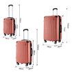 3Pcs Suitcase Luggage Set Expandable Hard Shell Carry On Travel Trolley Lightweight Cabin TSA Lock 2 Covers Rose Gold