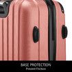 3Pcs Suitcase Luggage Set Expandable Hard Shell Carry On Travel Trolley Lightweight Cabin TSA Lock 2 Covers Rose Gold
