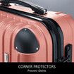 2Pcs Luggage Set Carry On Suitcases Travel Case Cabin Hard Shell Travelling Bags Hand Baggage Lightweight Rose Gold