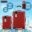 2 Piece Luggage Set Carry On Hard Shell Suitcase Travel Trolley Expendable Lightweight Case Cabin TSA Lock Red