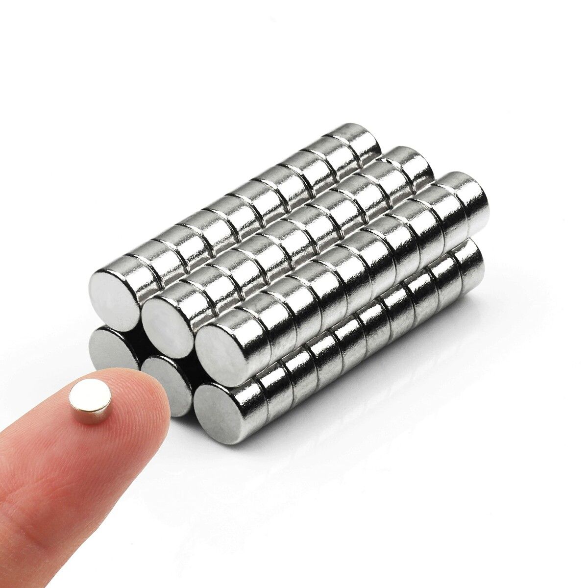 60pcs Small Magnets,Round for Refrigerator,Cylinder,Fridge,Office,Whiteboard,Durable Little Miniature Tiny Mini for Crafts